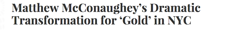 Illustration for article titled Committed Actor Matthew McConaughey Goes Bald for a Movie Role